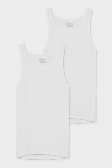 Herren - Multipack 2er - Funktions-Unterhemd - weiß