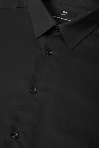 Heren - Business-overhemd - slim fit - extra lange mouw - gemakkelijk te strijken - zwart