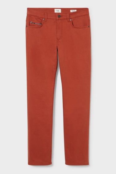 Hommes - Pantalon - regular fit - terracotta