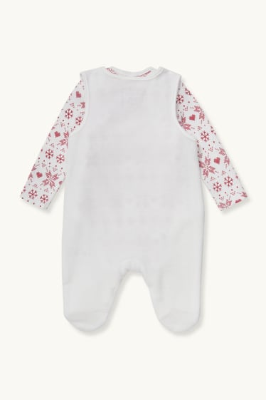 Bébés filles - Ensemble de Noël avec grenouillère - 2 pièces - blanc