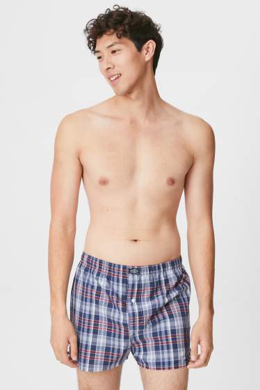 Men - Multipack of 3 - boxer shorts - woven - dark blue