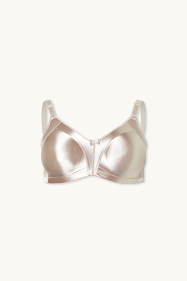 Women - Minimiser bra - shiny - beige