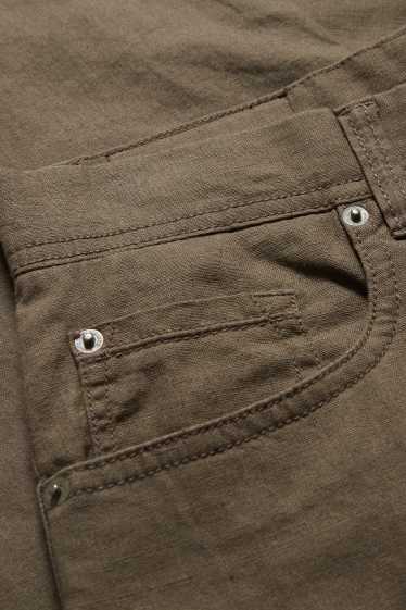 Heren - Broek - Regular Fit - gemengd linnen - kaki