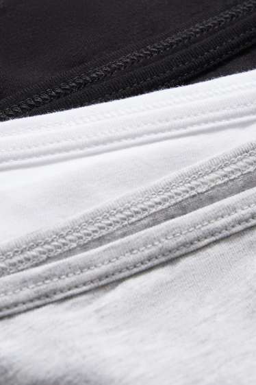 Enfants filles - Lot de 3 - culottes - blanc / noir