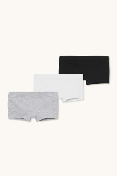 Children Girls - Multipack of 3 - shorts - white / black
