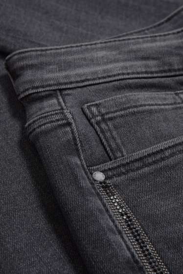Women - Skinny jeans - high waist - denim-dark gray
