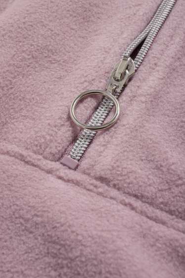 Damen - Basic-Fleece-Pullover - hellviolett