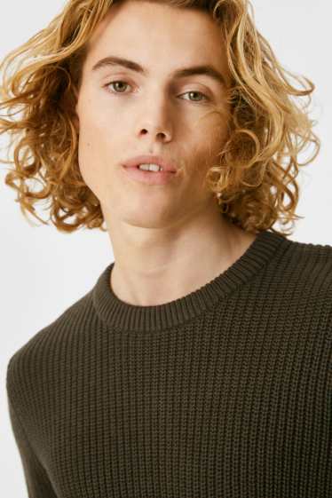 Pánské - Svetr - tmavozelená