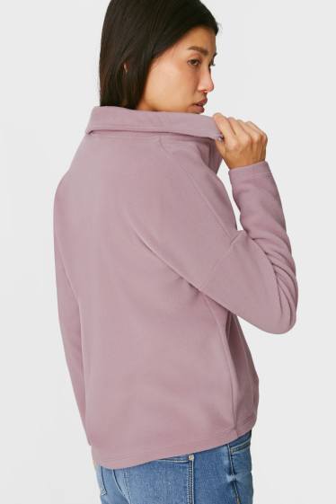 Damen - Basic-Fleece-Pullover - hellviolett