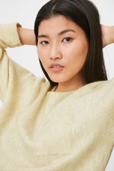 Damen - Pullover - hellgelb