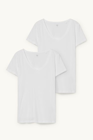 Femei - Multipack 2 buc. - tricou Basic - alb