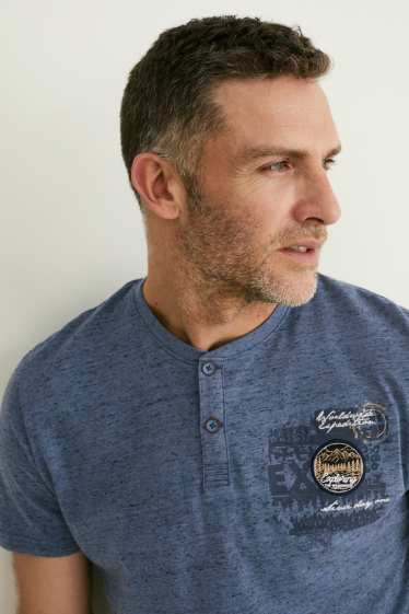 Heren - T-shirt - blauw