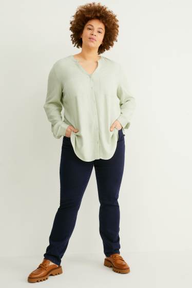 Femmes - Slim jean - mid waist - jean bleu