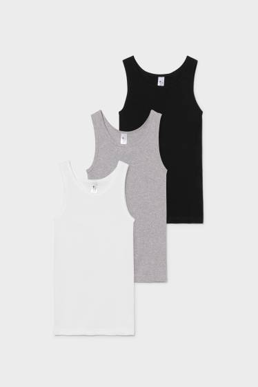 Bambine - Confezione da 3 - canotta - bianco / grigio