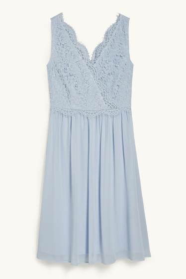 Damen - Fit & Flare Kleid - festlich - hellblau