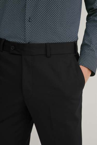 Hommes - Pantalon de costume - coupe droite - LYCRA® - noir