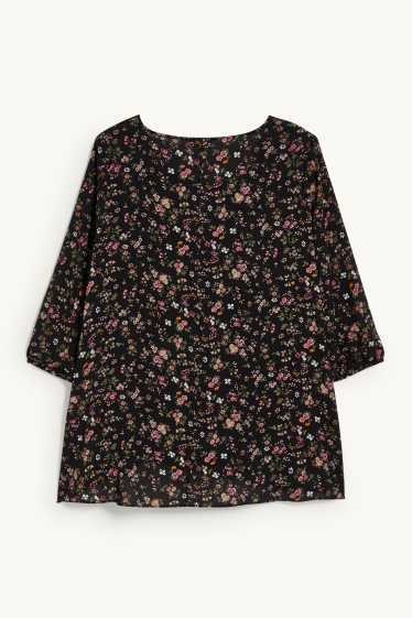 Femmes - Chemisier - motif floral - noir