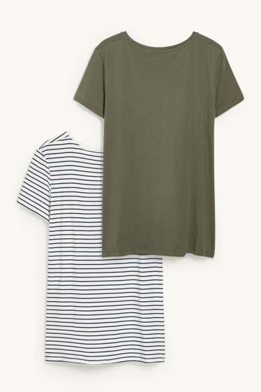 Femei - Multipack 2 buc. - tricou gravide - verde închis