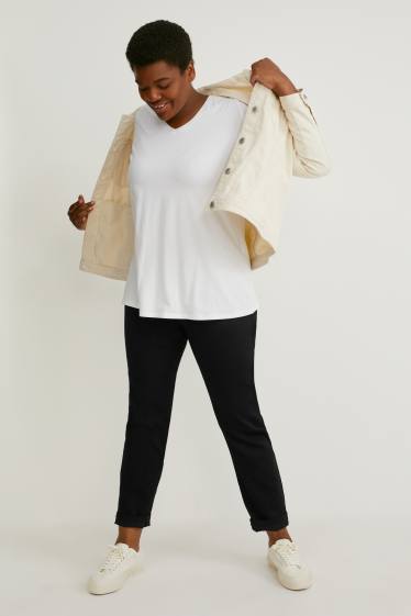 Femmes - Pantalon - coupe slim - noir