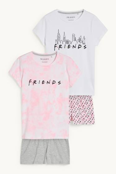 Children Girls - Multipack of 2 - Friends - short pyjamas - 4 piece - rose