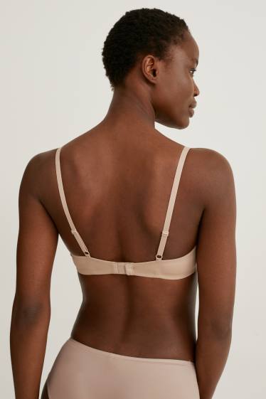 Femei - Multipack 2 buc. - sutien cu armătură - DEMI - vătuit - alb / bej