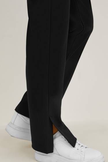 Femmes - Pantalon de grossesse en jersey - flared - noir