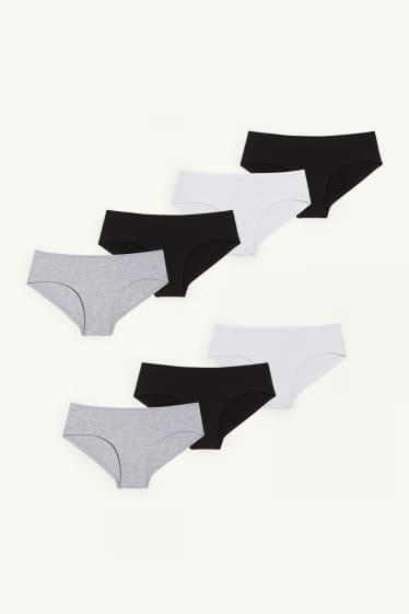 Dames - Set van 7 - hipster - wit