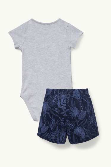 Baby Jungen - Baby-Shorty-Pyjama - 2 teilig - grau