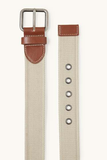 Herren - Gürtel - cremeweiß