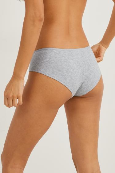 Dames - Set van 7 - hipster - wit