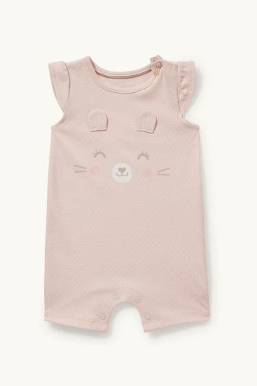 Baby Girls - Baby sleepsuit  - polka dot - rose