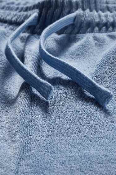 Men - Terry cloth sweat shorts - blue