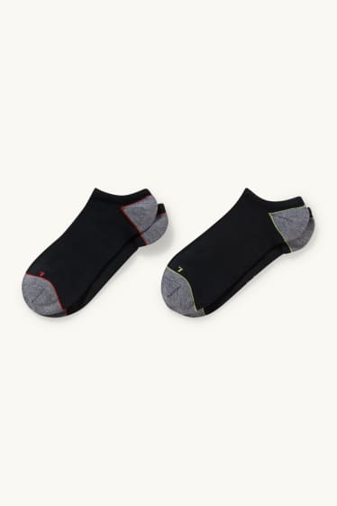 Hommes - Lot de 2 - socquettes de sport - noir