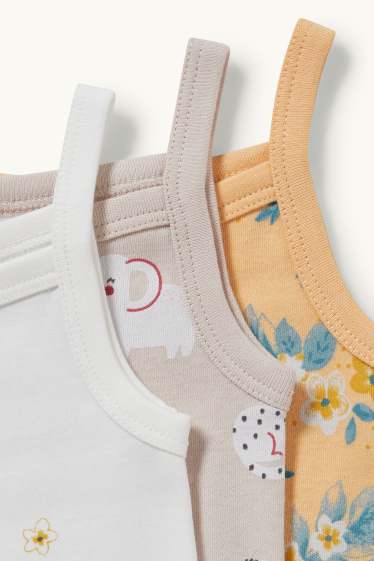 Bébés filles - Lot de 3 - bodys pour bébé - orange clair