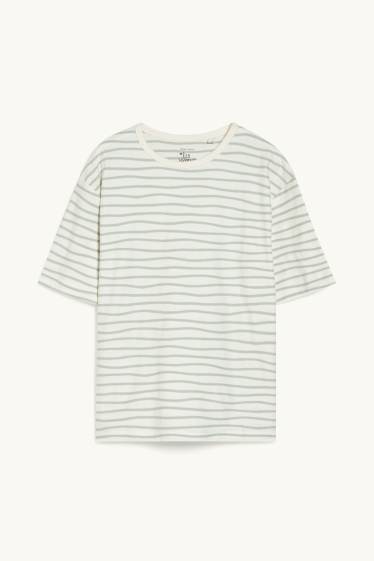 Children Boys - Short sleeve T-shirt - genderneutral - striped - cremewhite