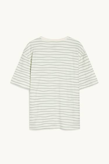 Children Boys - Short sleeve T-shirt - genderneutral - striped - cremewhite