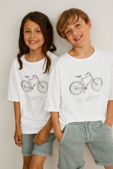 Children Boys - Short sleeve T-shirt - genderneutral - white