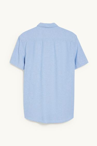 Heren - CLOCKHOUSE - overhemd - regular fit - button down - lichtblauw