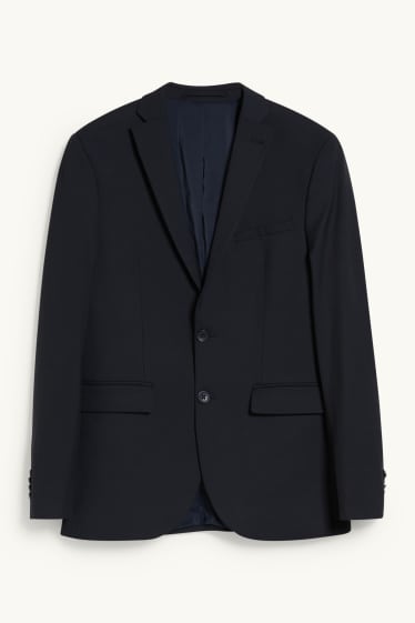 Hommes - Veste de costume - body fit - matière extensible - LYCRA® - bleu foncé