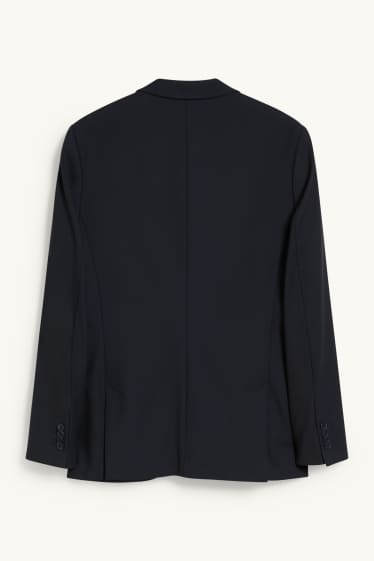 Hommes - Veste de costume - body fit - matière extensible - LYCRA® - bleu foncé