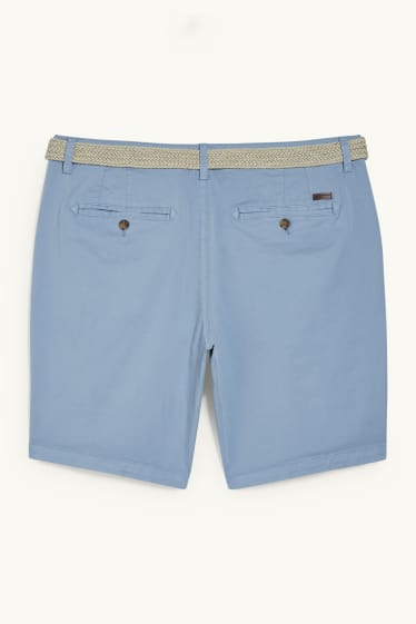 Hommes - Short avec ceinture - LYCRA® - bleu clair