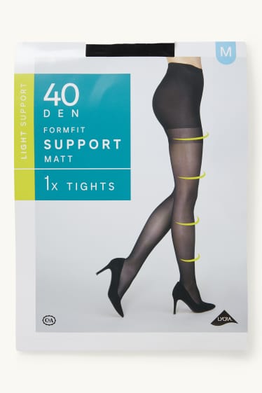 Damen - Feinstrumpfhose - 40 DEN - schwarz