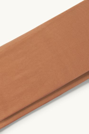 Dona - Paquet de 2 - mitjons fins de canya alta - vora còmoda - 40 DEN - beix