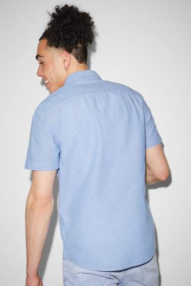 Heren - CLOCKHOUSE - overhemd - regular fit - button down - lichtblauw