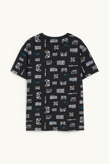 Kinder Jungen - Kurzarmshirt - schwarz