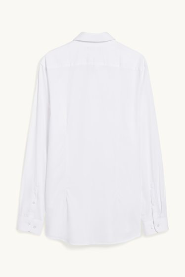 Hommes - Chemise de bureau - slim fit - col kent - facile à repasser - blanc