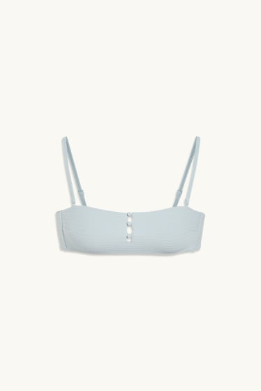 Damen - Bikini-Top - Bandeau - wattiert - LYCRA® XTRA LIFE™ - helltürkis
