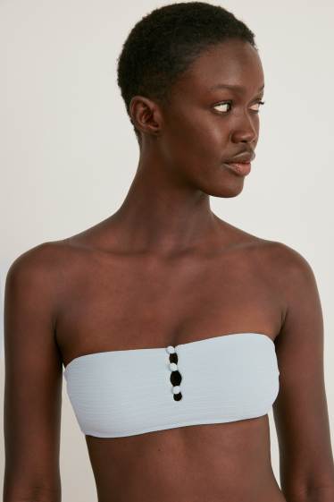 Damen - Bikini-Top - Bandeau - wattiert - LYCRA® XTRA LIFE™ - helltürkis