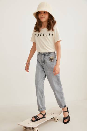Kinder Mädchen - Relaxed Jeans - helljeansgrau