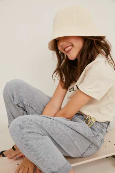 Kinder Mädchen - Relaxed Jeans - helljeansgrau